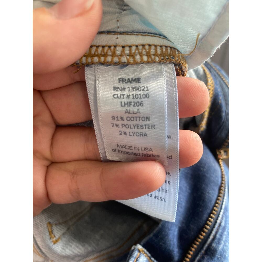FRAME Le High Flare Jeans Blue Size 26 - Picture 4 of 4